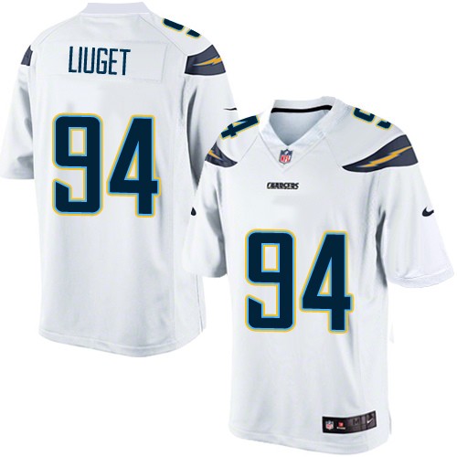 Men's Limited Corey Liuget Nike Jersey White Road - #94 NFL Los Angeles Chargers